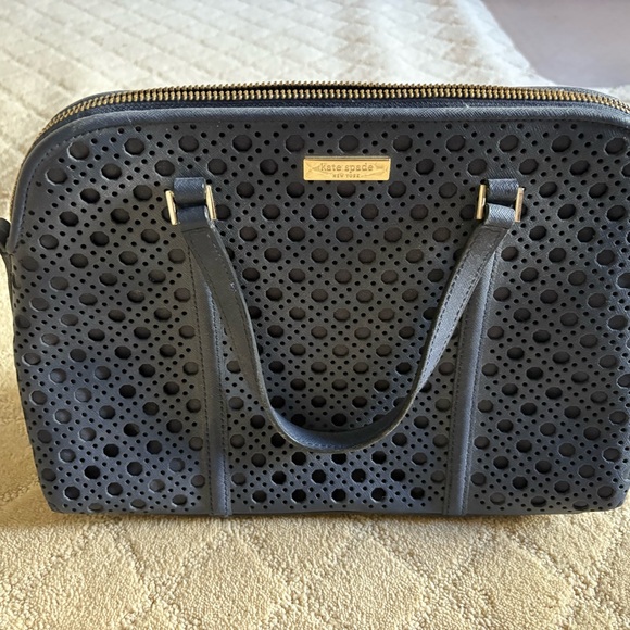 NWT Kate Spade Newberry Lane Caning Romy Satchel Purse Blue - Picture 1 of 6
